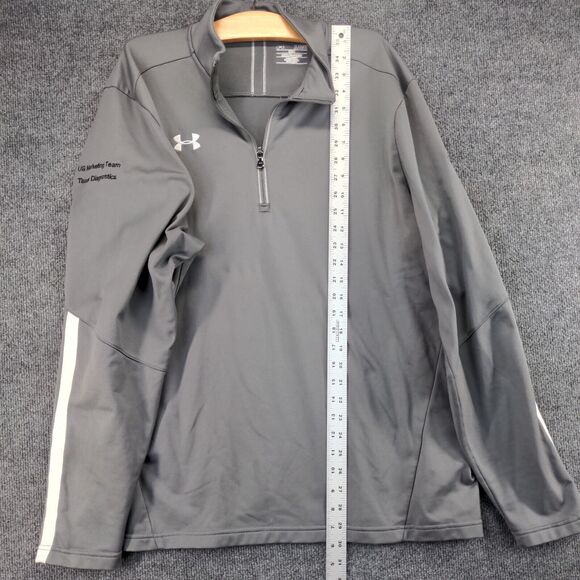 Under Armour Roche Quarter Zip Jacket Mens XL Long Sleeve Gray Loose Polyester - Picture 14 of 16